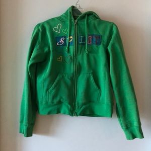 Split Hoodie, Kelly Green